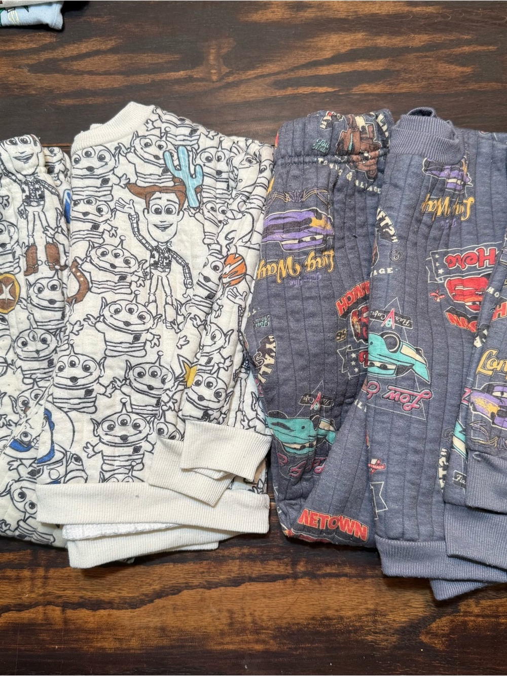 Disney Kids Pajama Sets - Toy Story and Cars Print Sleepwear